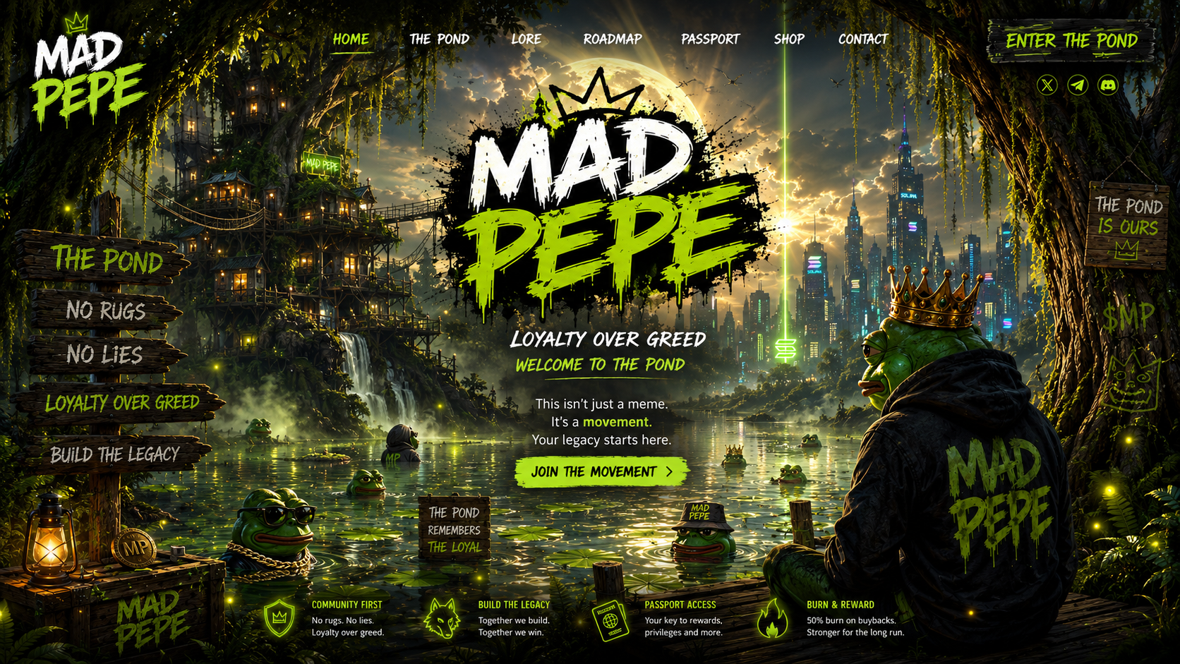 MAD PEPE Home page artwork
